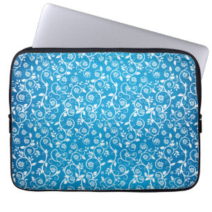 Housse Pour Ordinateur Portable Magnifique motif géométrique bleu