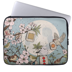 Housse Pour Ordinateur Portable Mahjong Lever de lune
