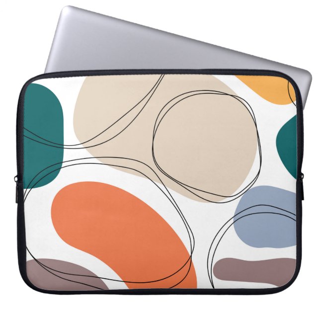 Housse Pour Ordinateur Portable Maillot abstrait géométrique à main (Devant)