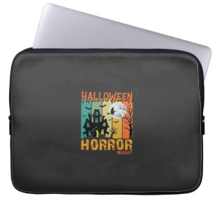 Housse Pour Ordinateur Portable Maison Hantée de la Nuit d'Horreur d'Halloween Vec