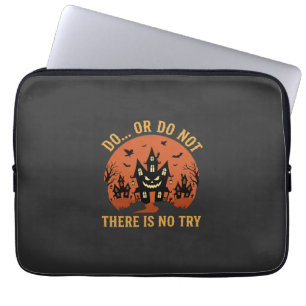 Housse Pour Ordinateur Portable Maison Hantée Halloween Fais ou Ne Fais Pas