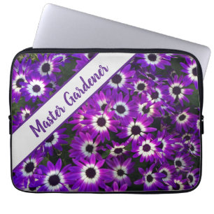 Housse Pour Ordinateur Portable Maître jardinier Fleur violet brillant Photo Flora