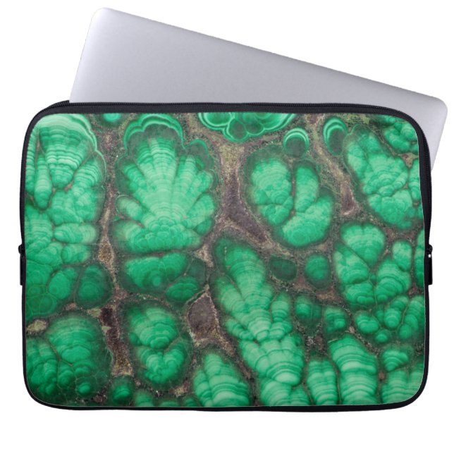Housse Pour Ordinateur Portable Malachite à motif vert (Devant)