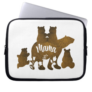 Housse Pour Ordinateur Portable Mama Bear With 4 Cubs Maman of Four Children Cadea
