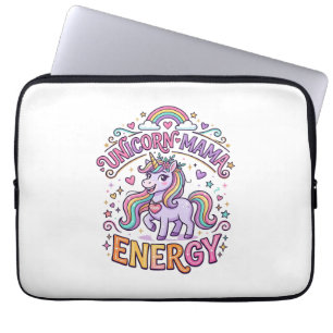 Housse Pour Ordinateur Portable Mama Licorne Énergie Coloré Design Zazzle_1