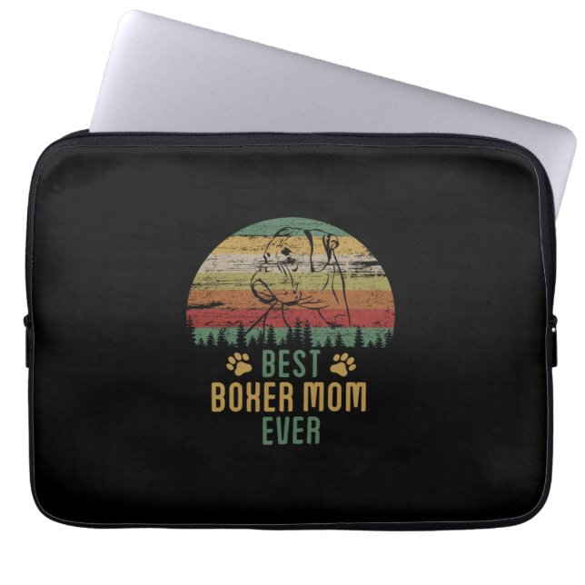 Housse Pour Ordinateur Portable Maman de boxer (Devant)
