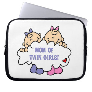 Housse Pour Ordinateur Portable Maman de T-shirts et cadeaux Twin Girls