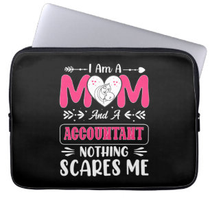 Housse Pour Ordinateur Portable Maman Et Un Comptable Rien Ne Me Fait Peur, Drôle