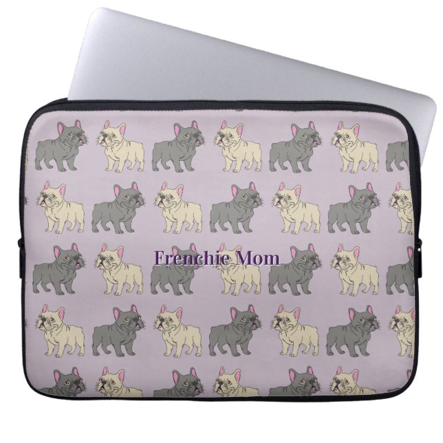 Housse Pour Ordinateur Portable Maman Frenchie (Devant)