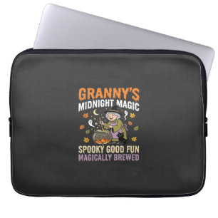 Housse Pour Ordinateur Portable Maman Halloween Chaudron Magique