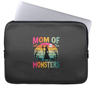 Housse Pour Ordinateur Portable Maman Halloween de sorcière de coucher de soleil d