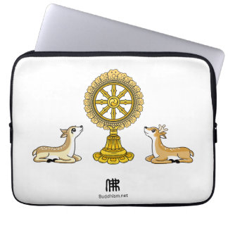 Housse Pour Ordinateur Portable Manche Buddha Dharma Roue & Deer Portable