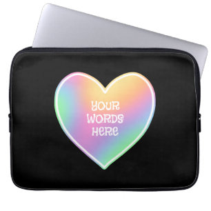 Housse Pour Ordinateur Portable Manche de l'ordinateur portable Rainbow Heart pers