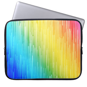 Housse Pour Ordinateur Portable Manche de Motif Abstrait Rainbow Color Lines