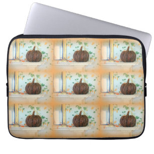 Housse Pour Ordinateur Portable manche de panier citrouille colonial