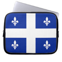 Manche d'ordinateur portable à drapeau du Québec