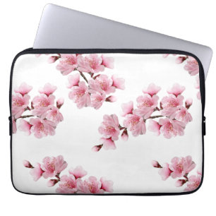 Housse Pour Ordinateur Portable Manche d'ordinateur portable cerise en fleurs