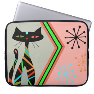 Housse Pour Ordinateur Portable Manche d'ordinateur portable d'art de chat moderne