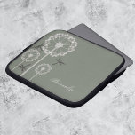 Housse Pour Ordinateur Portable Manche d'ordinateur portable Dragonflies vert<br><div class="desc">Protégez votre ordinateur portable pendant que vous êtes en déplacement avec ce design de manche alléchant avec un trio de libellules et de pissenlit contre un arrière - plan colossal en vert sauge. Le texte personnalisable vous permet de modifier les polices, de modifier les couleurs et les tailles du texte...</div>
