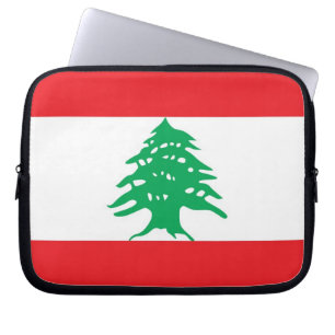 Housse Pour Ordinateur Portable Manche d'ordinateur portable du drapeau libanais