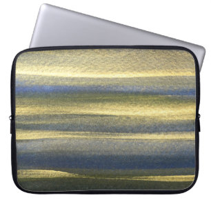 Housse Pour Ordinateur Portable Manche d'ordinateur portable en néoprène Gold Blue