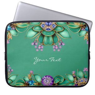Housse Pour Ordinateur Portable Manche d'ordinateur portable Feuille violet vert