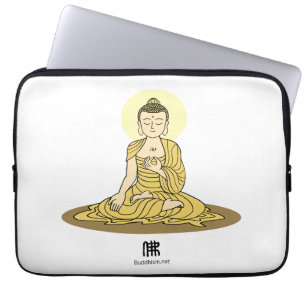 Housse Pour Ordinateur Portable Manche d'ordinateur portable Golden Serenity Boudd