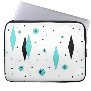 Housse Pour Ordinateur Portable Manche d'ordinateur portable Retro Turquoise Diamo