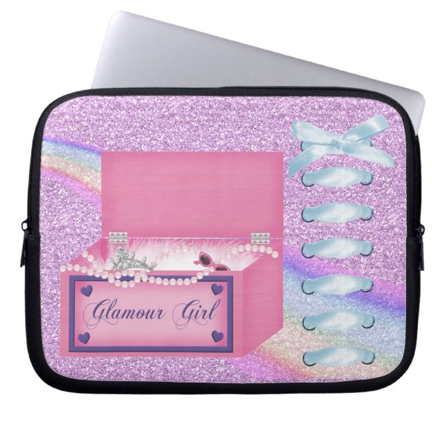 Housse Pour Ordinateur Portable Manche électronique pour fille glamour (Devant)