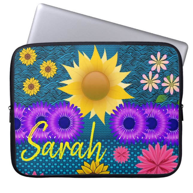 Housse Pour Ordinateur Portable Manche florale pour Ipad (Devant)