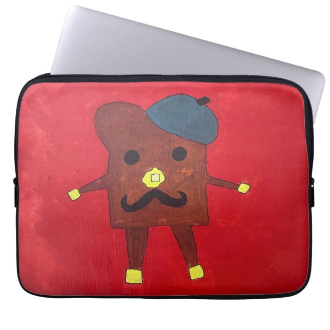 Housse Pour Ordinateur Portable Manche informatique française toast (Devant)