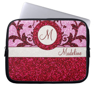 Housse Pour Ordinateur Portable Manche monogramme personnalisée parties scintillan