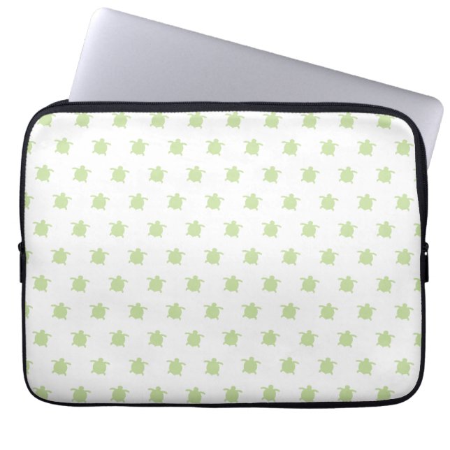 Housse Pour Ordinateur Portable Manche Motif de tortue verte (Devant)