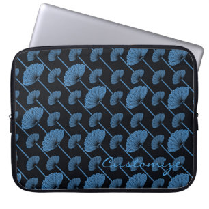Housse Pour Ordinateur Portable Manche Motif pour ventilateurs Floral en plumes bl