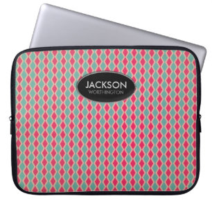 Housse Pour Ordinateur Portable Manche motif Retro Red Diamonds