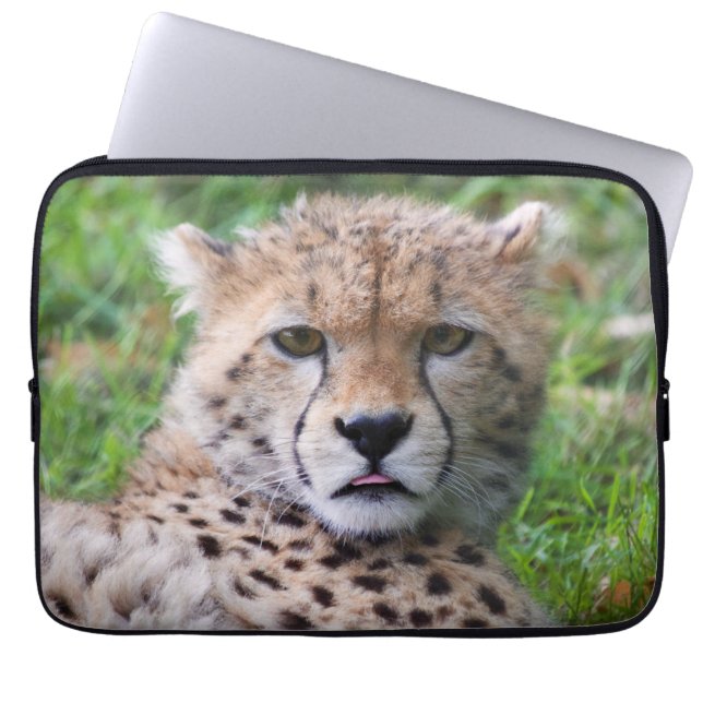 Housse Pour Ordinateur Portable Manche portable Cute Cheetah (Devant)