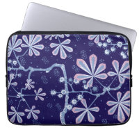 Manche pour ordinateur portable Damask Frost Flowe