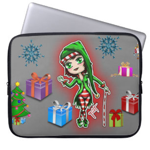 Housse Pour Ordinateur Portable Manche pour ordinateur portable de Noël en néoprèn