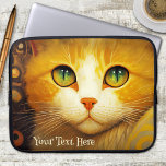Housse Pour Ordinateur Portable Manche pour ordinateur portable de peinture de cha<br><div class="desc">Manche d'ordinateur portable avec un tableau coloré d'un chaton mignon en style van Gogh. Le texte est facultatif.</div>