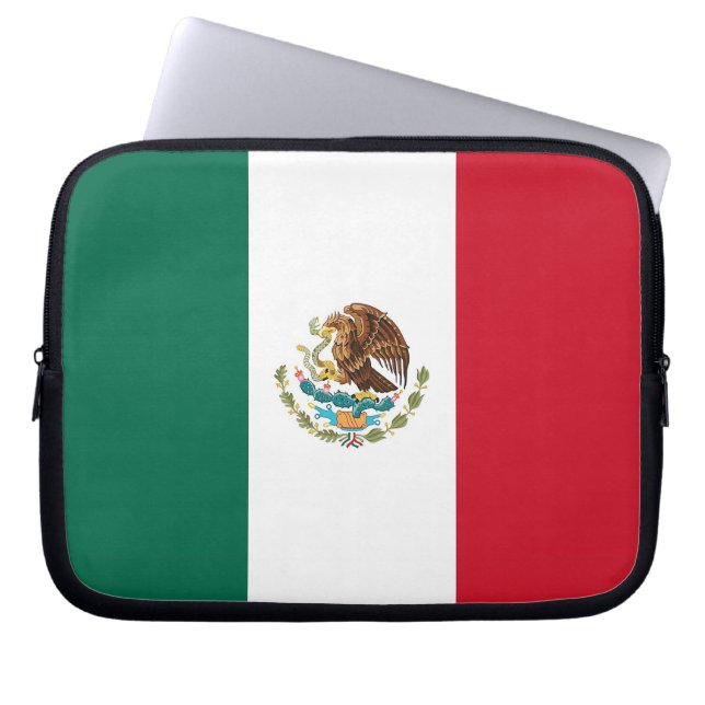 Housse Pour Ordinateur Portable Manche pour ordinateur portable Drapeau mexicain (Devant)