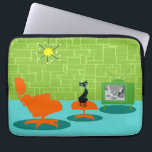 Housse Pour Ordinateur Portable Manche pour ordinateur portable Kitty de l'âge de<br><div class="desc">On dit que les chiens ont des propriétaires et les chats ont du personnel. Le félin sur ce retro Space Age Kitty Laptop Sleeve ne pouvait pas être d'accord plus! Décoré dans un style minimaliste des années 1960, cet établissement propose un chat noir élégant dans un salon moderne du milieu...</div>