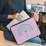 Housse Pour Ordinateur Portable Manche pour ordinateur portable Rainbow Lilac Lila<br><div class="desc">Manche pour ordinateur portable Rainbow Lilac Monogram Protégez votre ordinateur portable avec cette manche pour ordinateur portable arc-en-ciel, arrière - plan violet pâle et beige. Personnalisez-le facilement avec votre propre nom (ou tout autre nom) en cliquant sur le bouton "PERSONNALISER CE MODÈLE". Cette pochette d'ordinateur portable est destinée à ceux...</div>