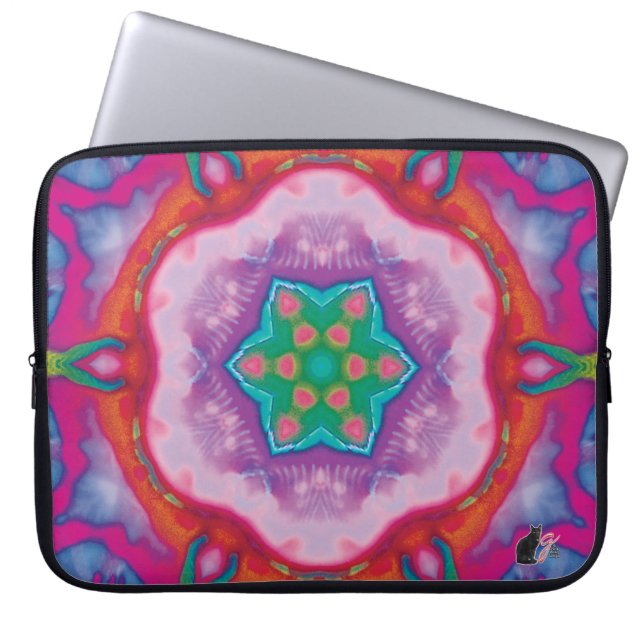 Housse Pour Ordinateur Portable Manche pour ordinateur portable Rosette Kaleidosco (Devant)