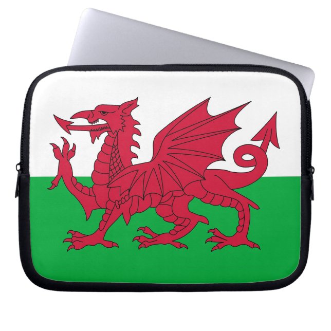 Housse Pour Ordinateur Portable Manche pour ordinateur portable Wales Flag (Devant)