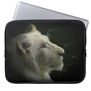 Housse Pour Ordinateur Portable Manches de lapin de la faune de Lion blanc africai