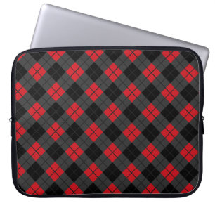 Housse Pour Ordinateur Portable Manches de l'ordinateur portable Black Red Plaid C