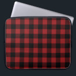 Housse Pour Ordinateur Portable Manches de l'ordinateur portable Black Red Plaid C<br><div class="desc">Manches d'ordinateur portable à carreaux noir et rouge</div>