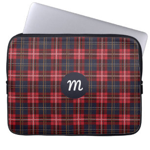 Housse Pour Ordinateur Portable Manches de l'ordinateur portable monogramme tartan