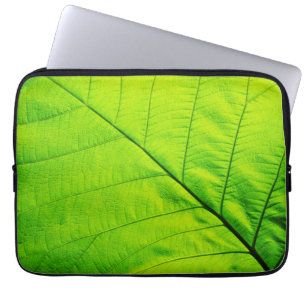 Housse Pour Ordinateur Portable Manches d'ordinateur portable en feuilles vertes