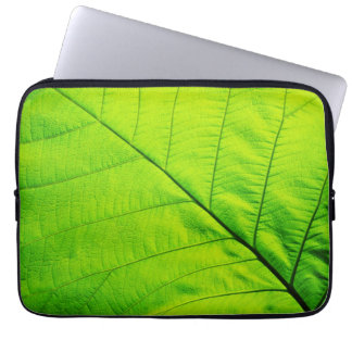 Housse Pour Ordinateur Portable Manches d'ordinateur portable en feuilles vertes
